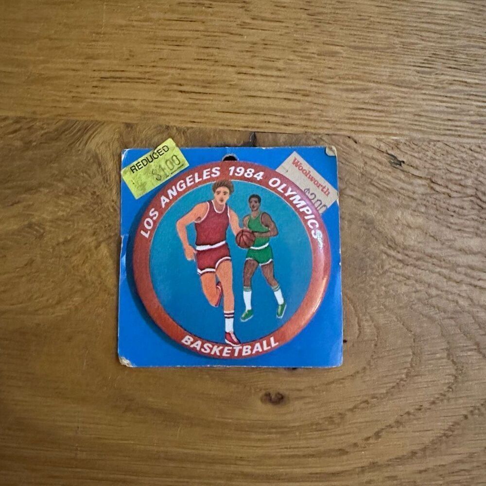 New 1984 USA basketball pin button